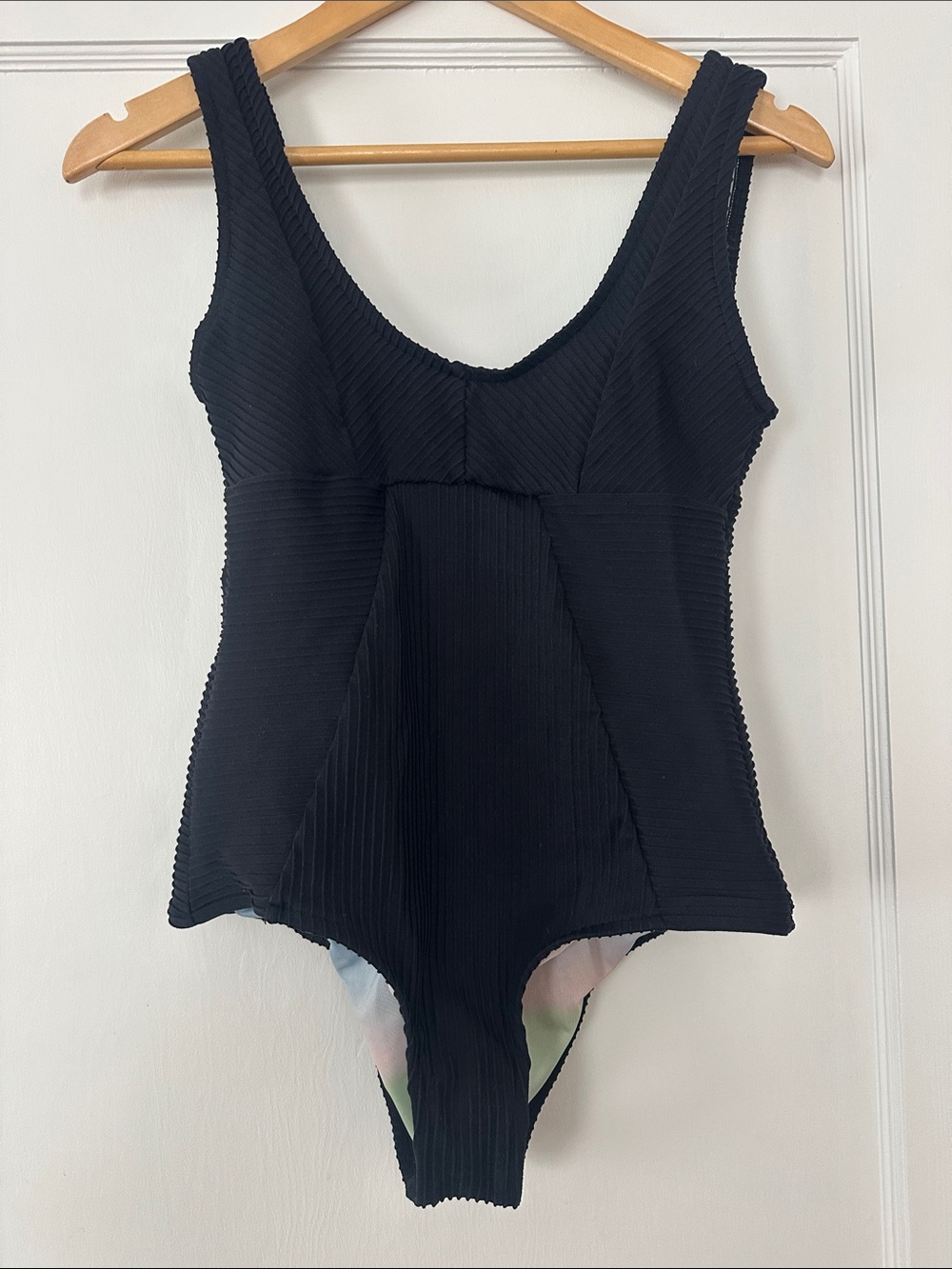 Seea Adi Black Ribbed One-Piece Swimsuit